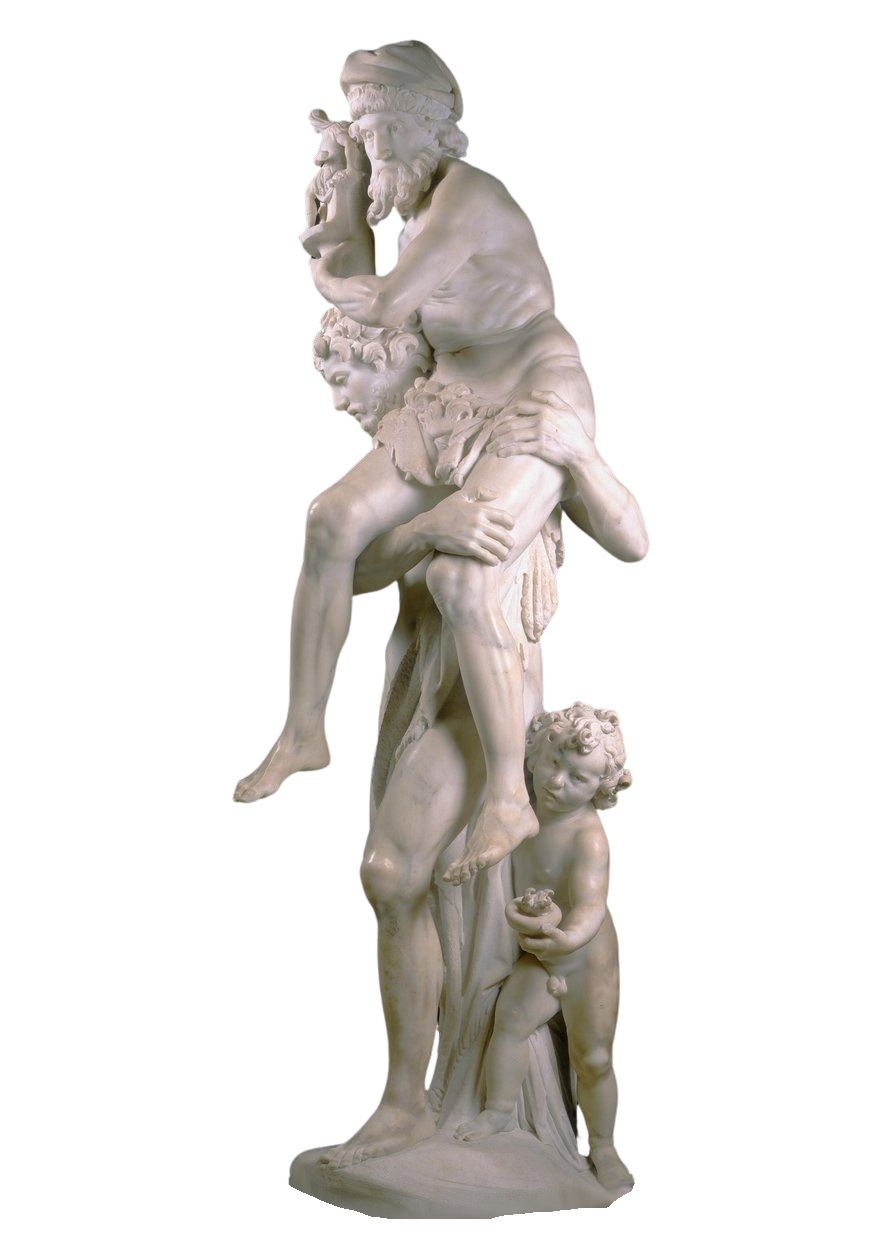 Aeneas draagt zijn vader uit Troje, door Bernini