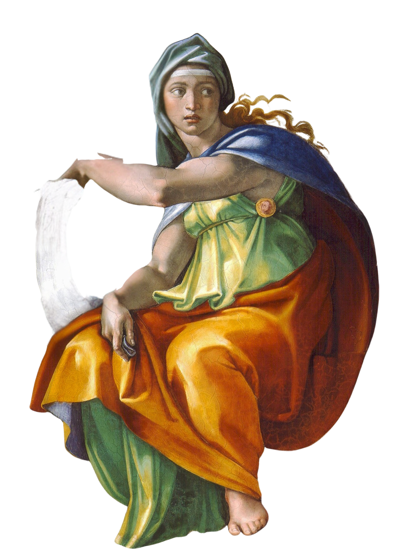 Delphische Sibille door Michelangelo